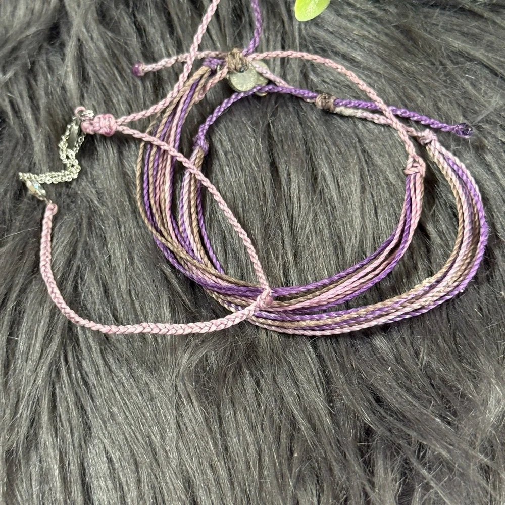 Pura Vida Purple Ombre Multi-Strand Cord Bracelet Set‎